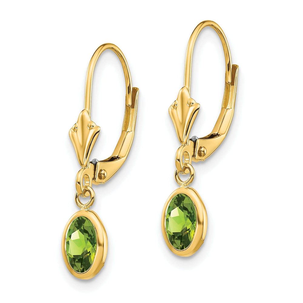 Lovely Rita's Earrings 14k Yellow Gold Peridot Birthstone Earrings