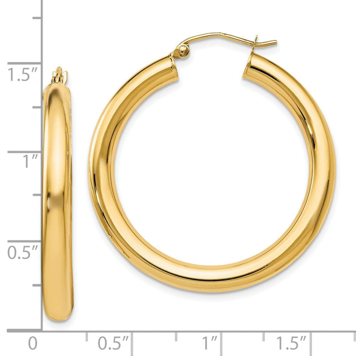 Lovely Rita's Earrings 14k Yellow Gold Polish Lightweight Hoop Earrings
