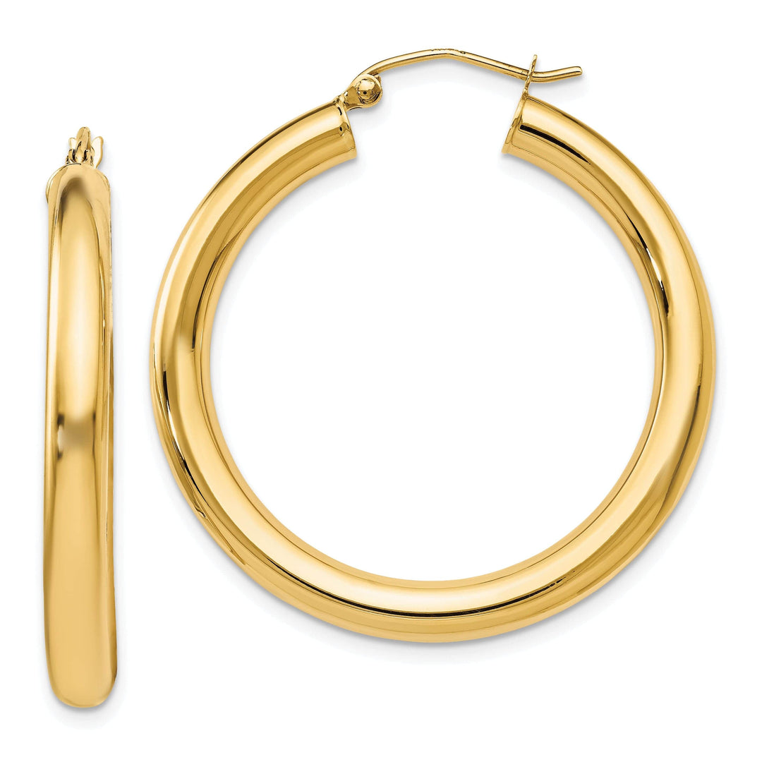 Lovely Rita's Earrings 14k Yellow Gold Polish Lightweight Hoop Earrings