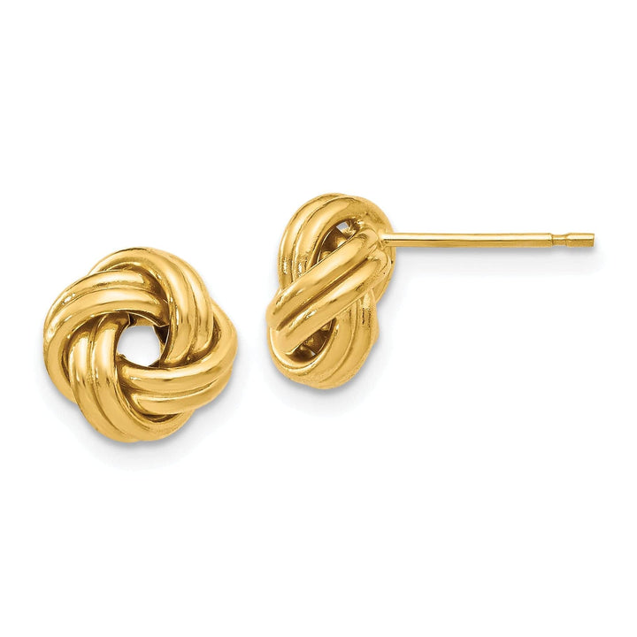 Lovely Rita's Earrings 14k Yellow Gold Polish Love Knot Post Earrings
