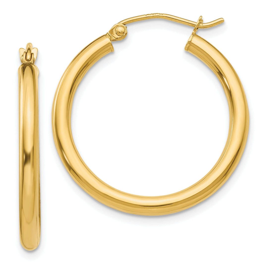 Lovely Rita's Earrings 14k Yellow Gold Polished 2.5MM Round Hoop Earring