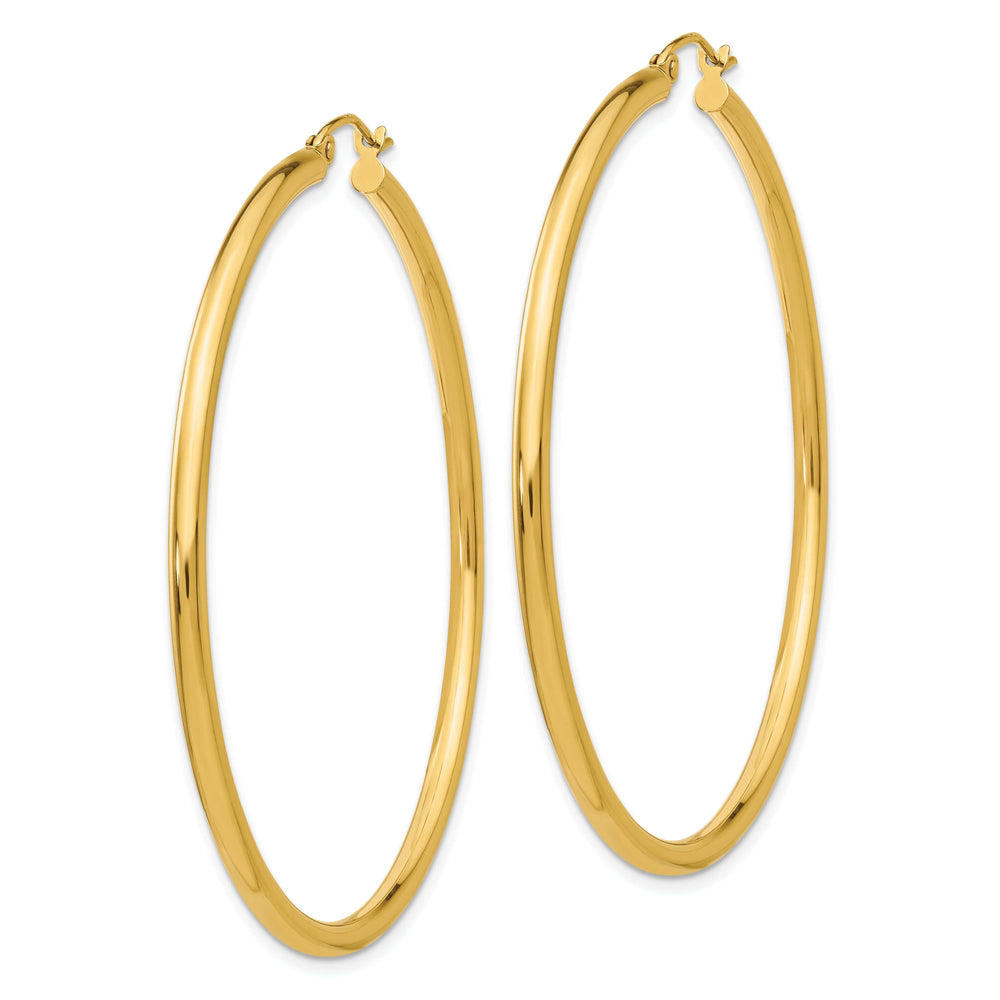 Lovely Rita's Earrings 14k Yellow Gold Polished 2.5MM Round Hoop Earrings