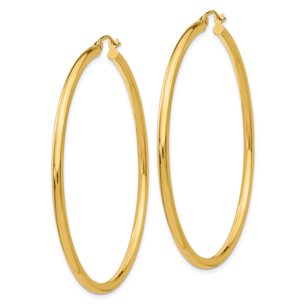 Lovely Rita's Earrings 14k Yellow Gold Polished 2.5MM Round Hoop Earrings
