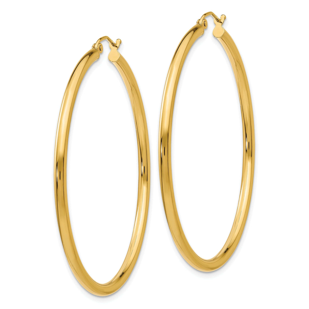 Lovely Rita's Earrings 14k Yellow Gold Polished 2.5MM Round Hoop Earrings