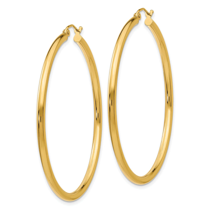 Lovely Rita's Earrings 14k Yellow Gold Polished 2.5MM Round Hoop Earrings
