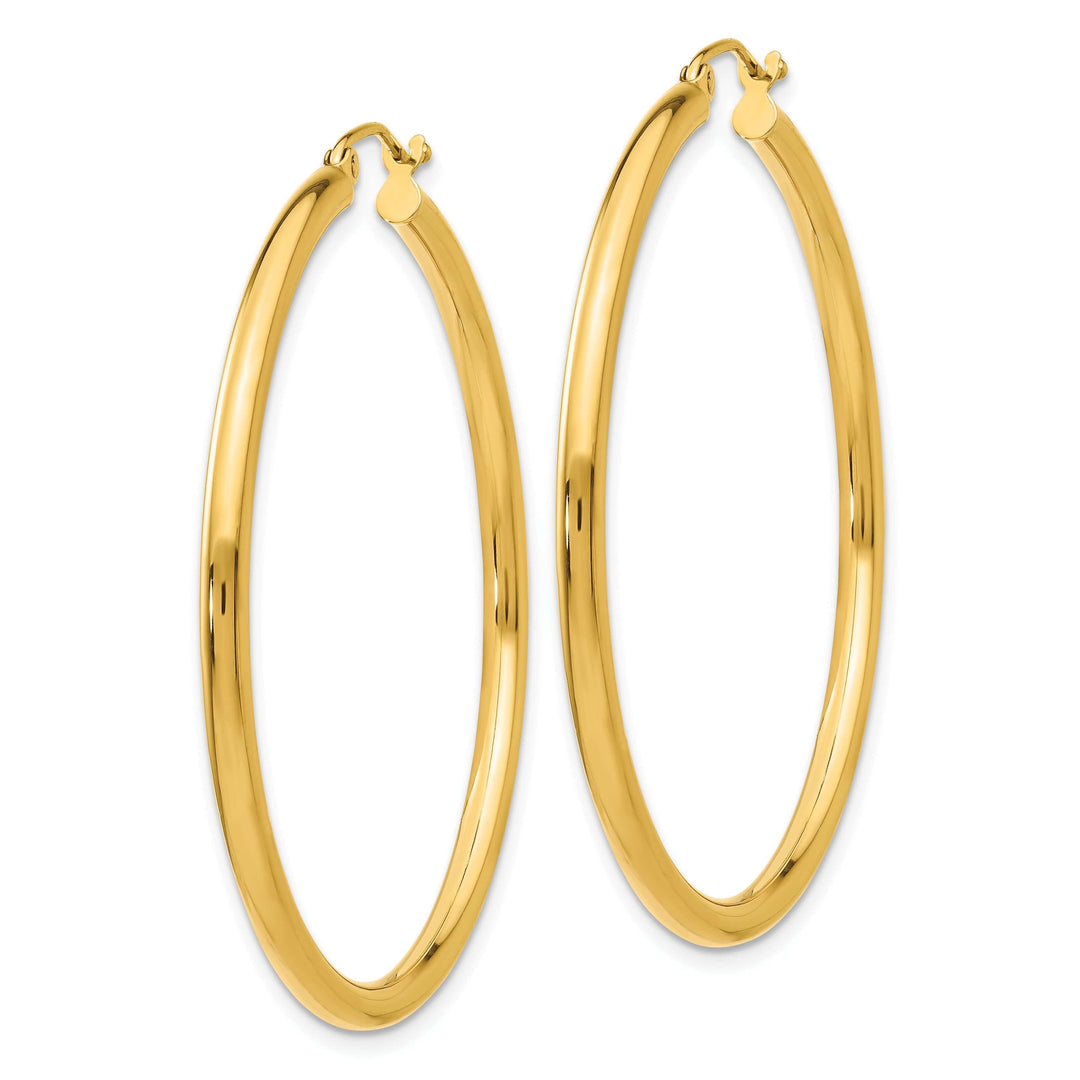 Lovely Rita's Earrings 14k Yellow Gold Polished 2.5MM Round Hoop Earrings