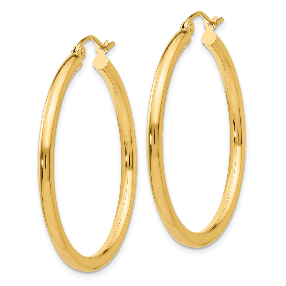 Lovely Rita's Earrings 14k Yellow Gold Polished 2.5MM Round Hoop Earrings