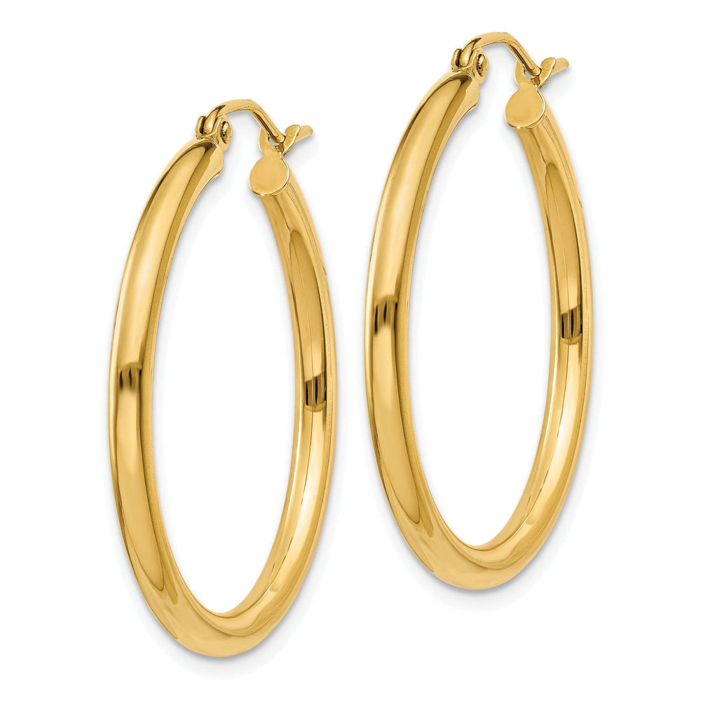 Lovely Rita's Earrings 14k Yellow Gold Polished 2.5MM Round Hoop Earrings