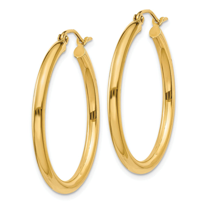 Lovely Rita's Earrings 14k Yellow Gold Polished 2.5MM Round Hoop Earrings