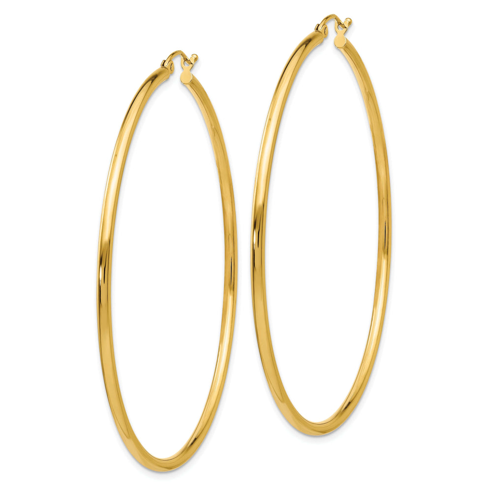 Lovely Rita's Earrings 14k Yellow Gold Polished 2MM Round Hoop Earrings