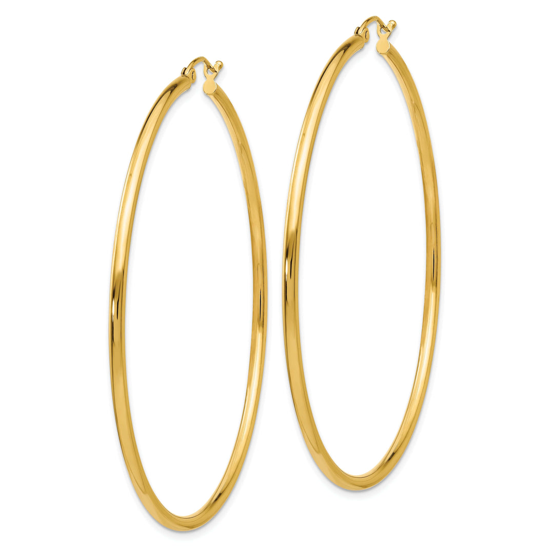 Lovely Rita's Earrings 14k Yellow Gold Polished 2MM Round Hoop Earrings