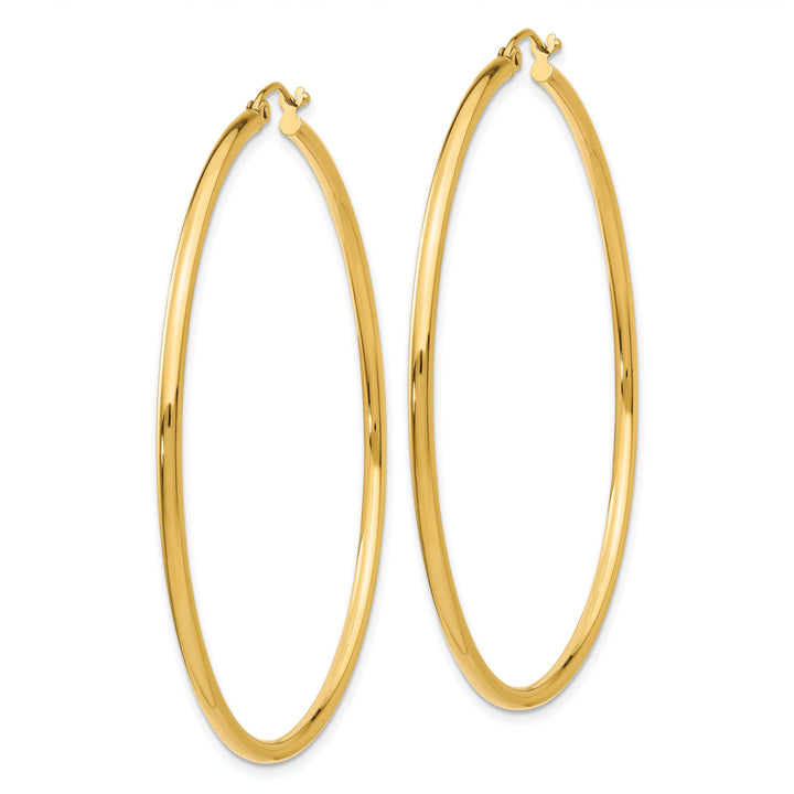 Lovely Rita's Earrings 14k Yellow Gold Polished 2MM Round Hoop Earrings