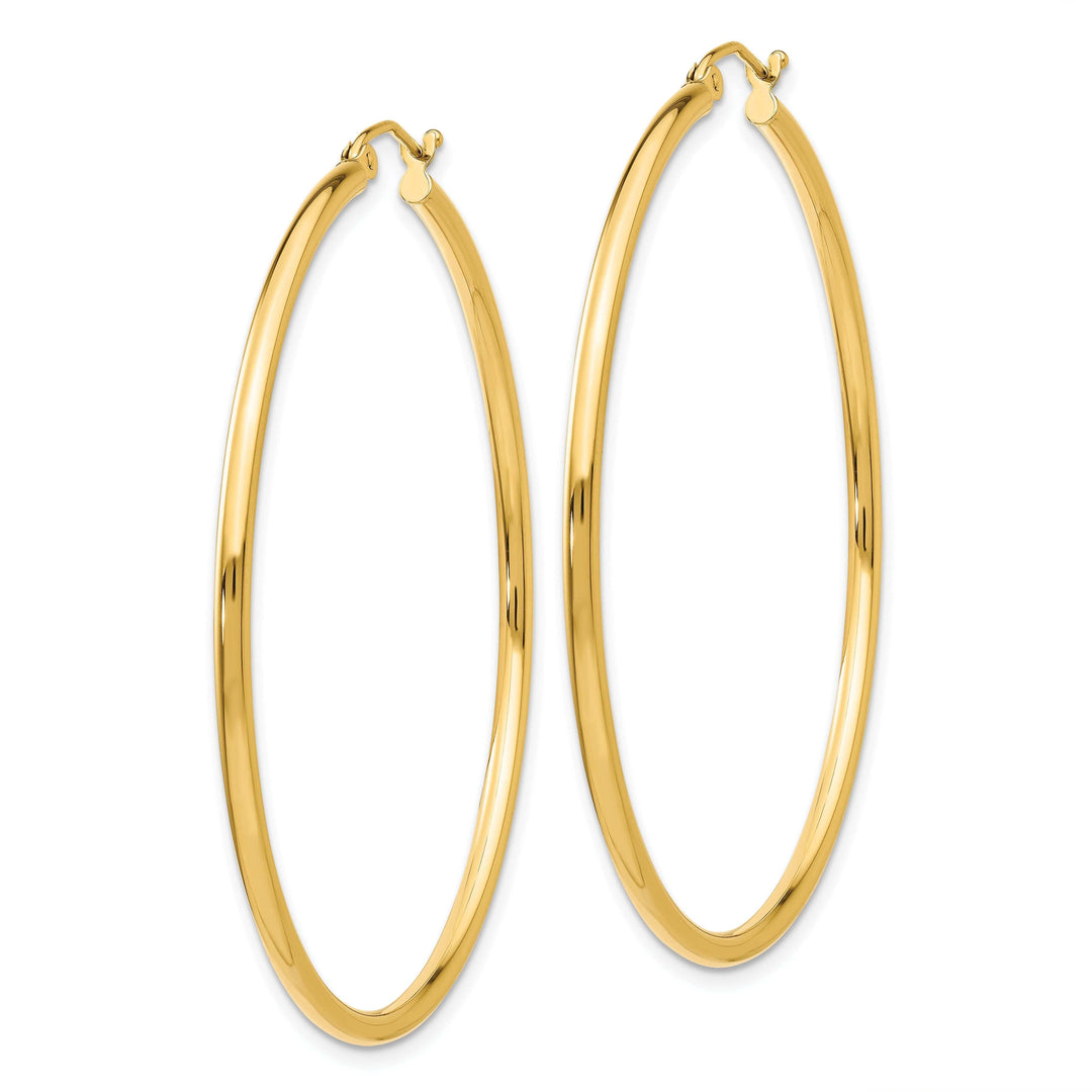 Lovely Rita's Earrings 14k Yellow Gold Polished 2MM Round Hoop Earrings