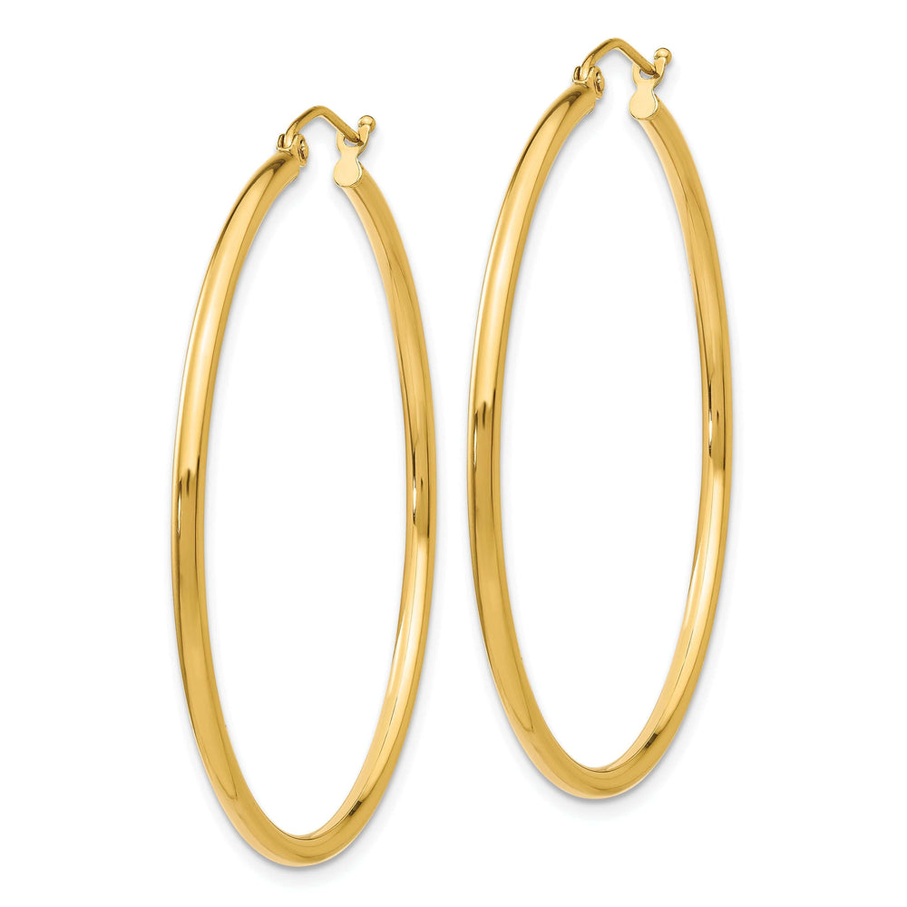 Lovely Rita's Earrings 14k Yellow Gold Polished 2MM Round Hoop Earrings