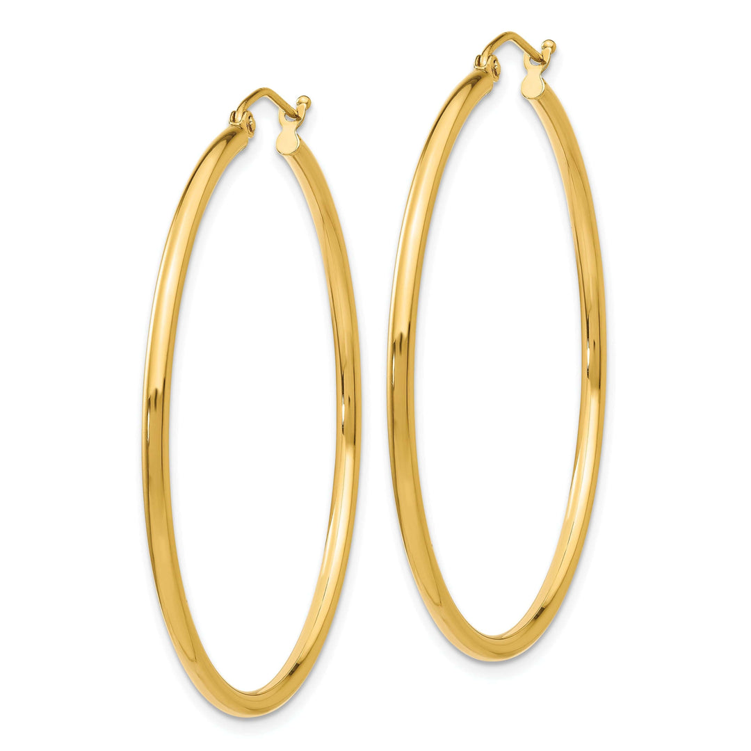 Lovely Rita's Earrings 14k Yellow Gold Polished 2MM Round Hoop Earrings
