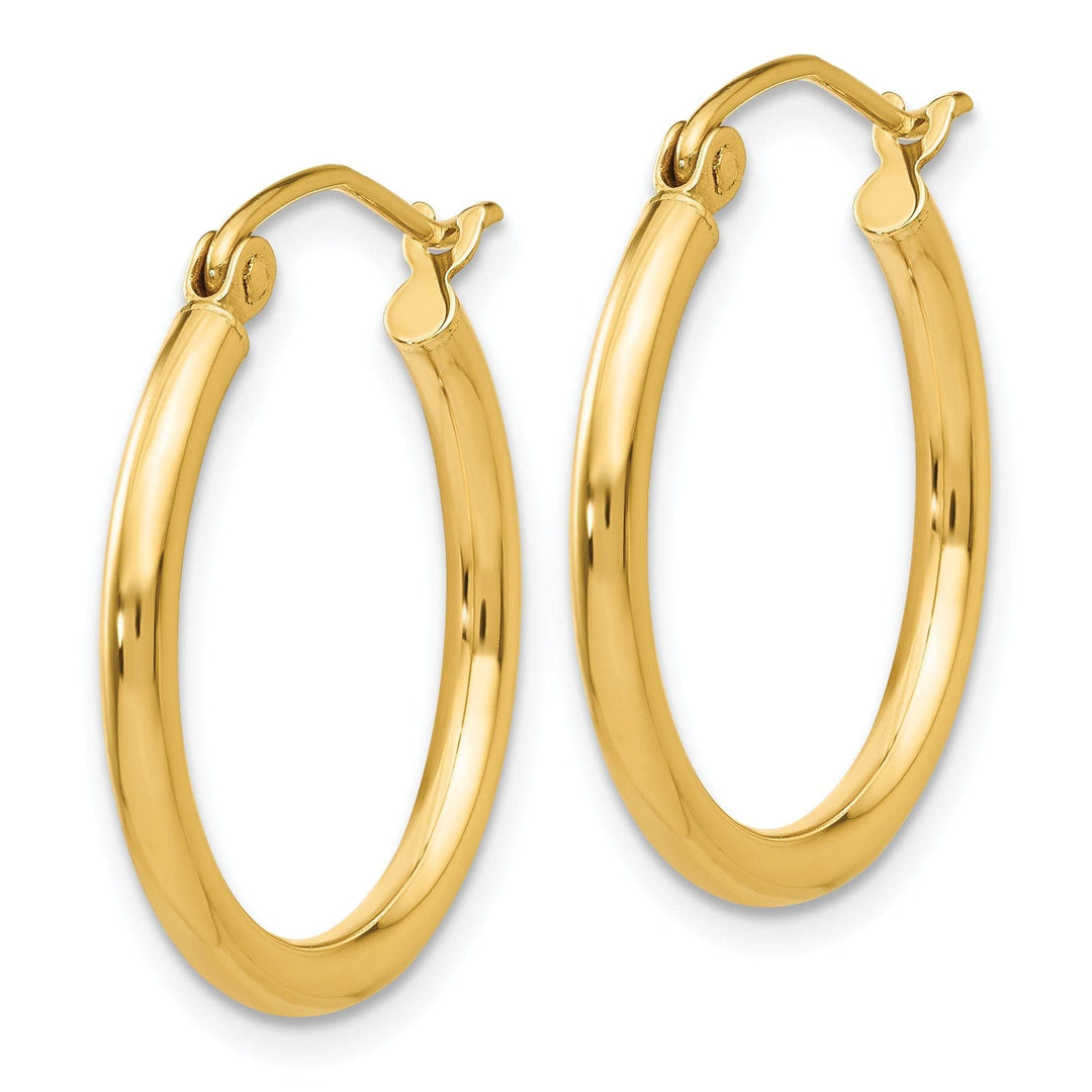 Lovely Rita's Earrings 14k Yellow Gold Polished 2MM Round Hoop Earrings