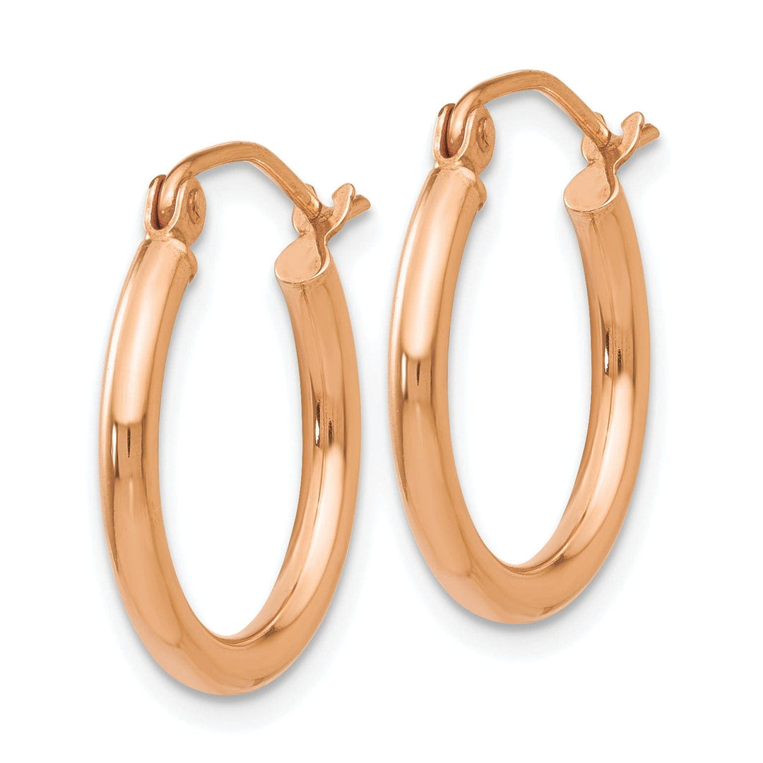 Lovely Rita's Earrings 14k Yellow Gold Polished 2MM Round Hoop Earrings