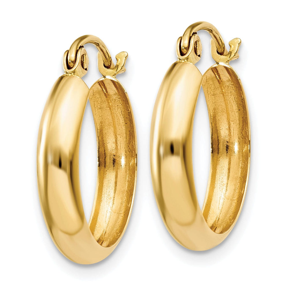 Lovely Rita's Earrings 14k Yellow Gold Polished 3.5MM Hoop Earrings