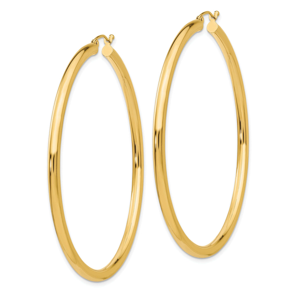 Lovely Rita's Earrings 14k Yellow Gold Polished 3MM Round Hoop Earrings