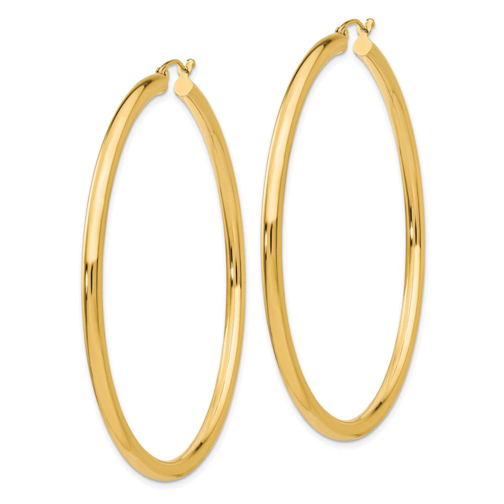 Lovely Rita's Earrings 14k Yellow Gold Polished 3MM Round Hoop Earrings