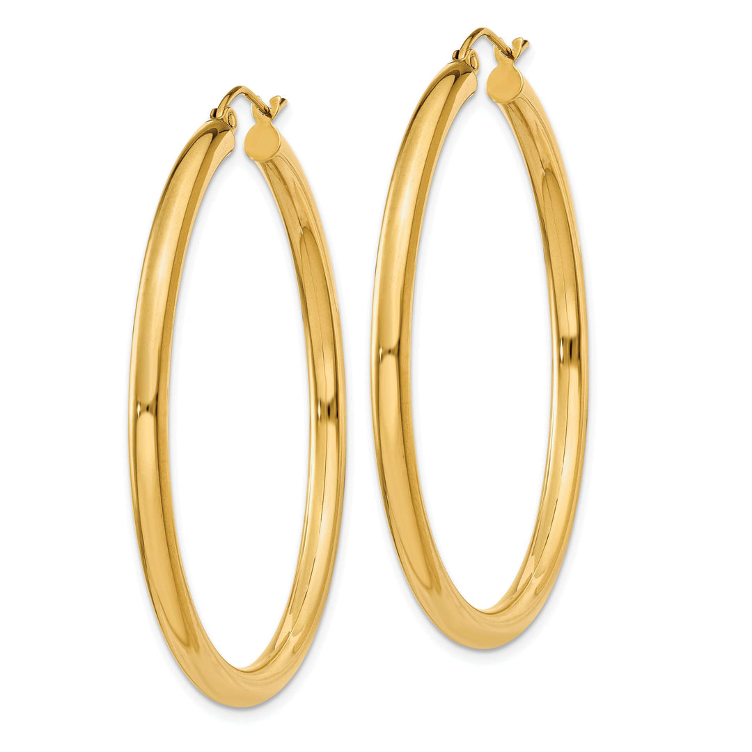 Lovely Rita's Earrings 14k Yellow Gold Polished 3MM Round Hoop Earrings