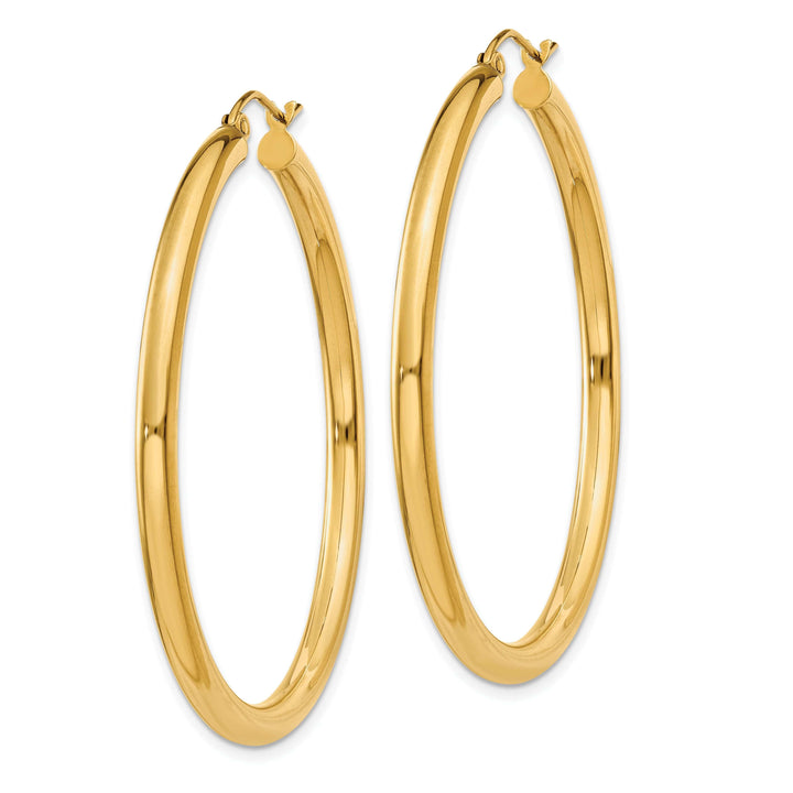 Lovely Rita's Earrings 14k Yellow Gold Polished 3MM Round Hoop Earrings