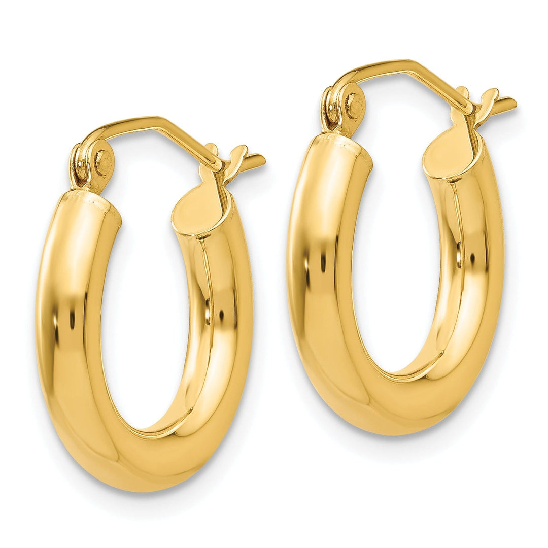 Lovely Rita's Earrings 14k Yellow Gold Polished 3MM Round Hoop Earrings
