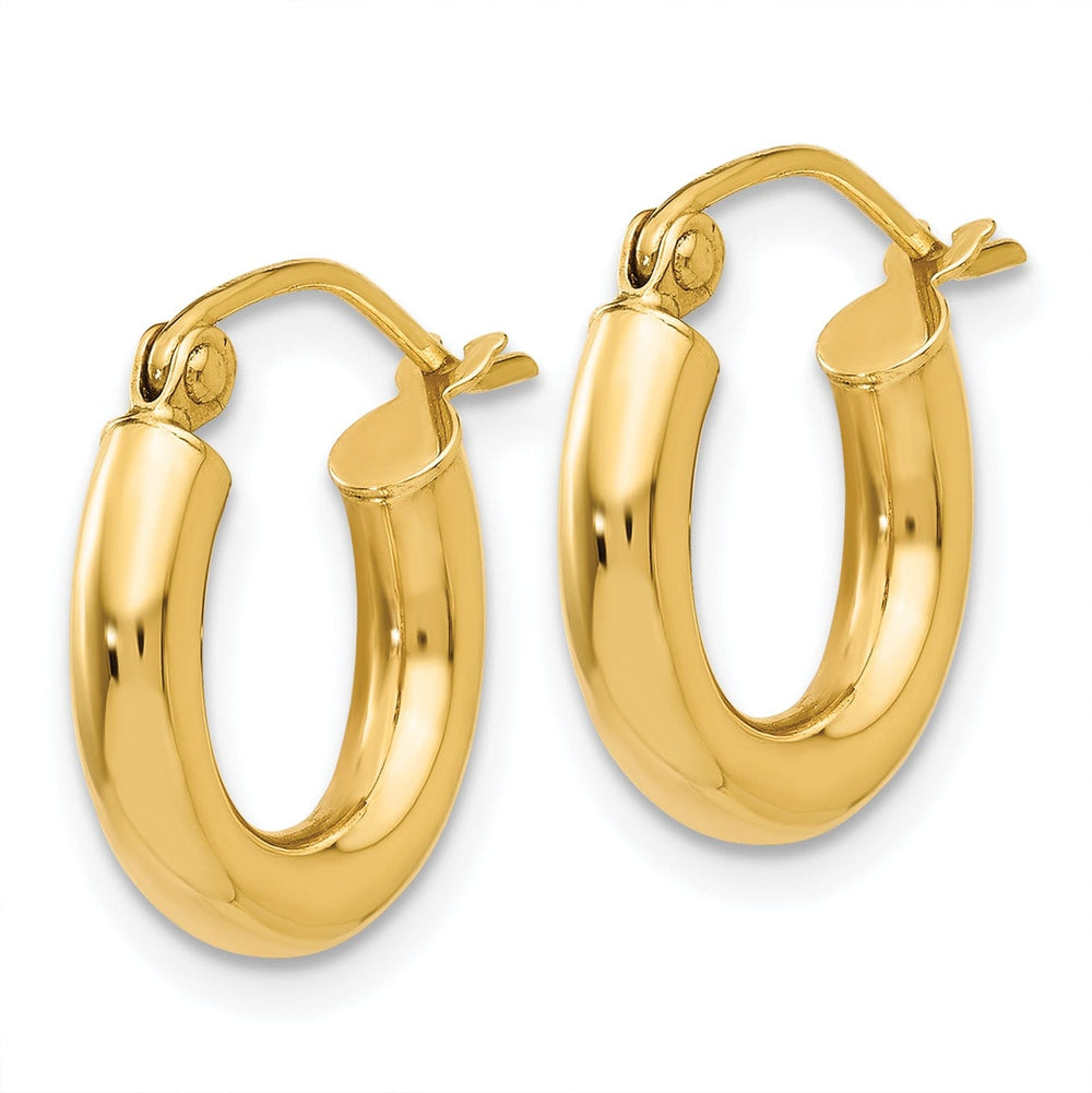 Lovely Rita's Earrings 14k Yellow Gold Polished 3MM Round Hoop Earrings