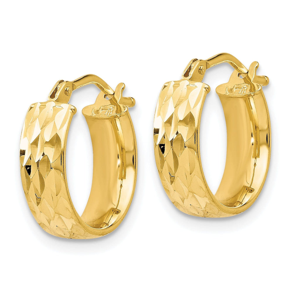 Lovely Rita's Earrings 14k Yellow Gold Polished and D.C Hoop Earrings