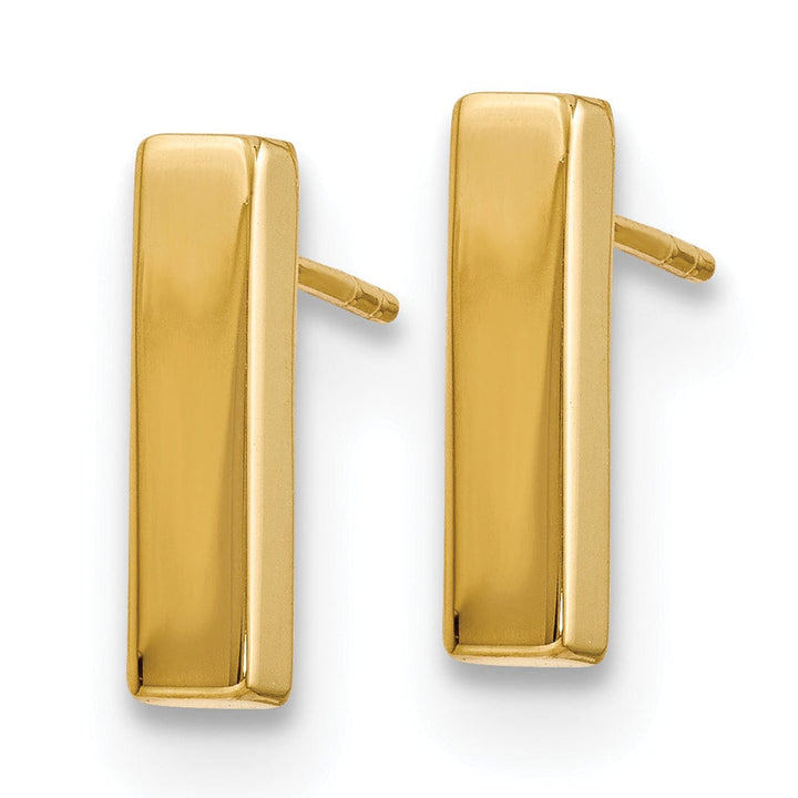 Lovely Rita's Earrings 14k Yellow Gold Polished Bar Shape Post Earrings