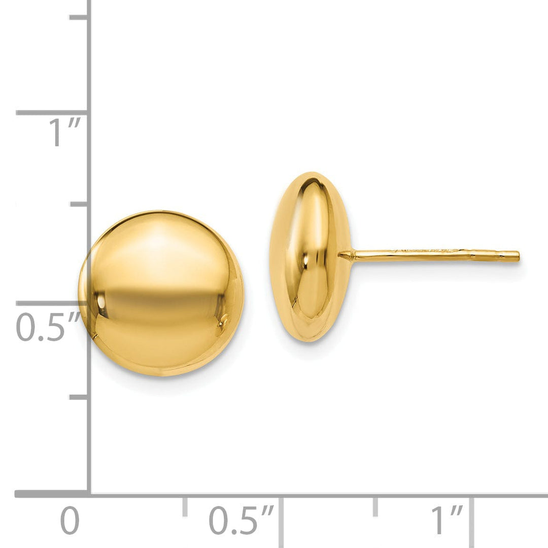 Lovely Rita's Earrings 14k Yellow Gold Polished Button Post Earrings