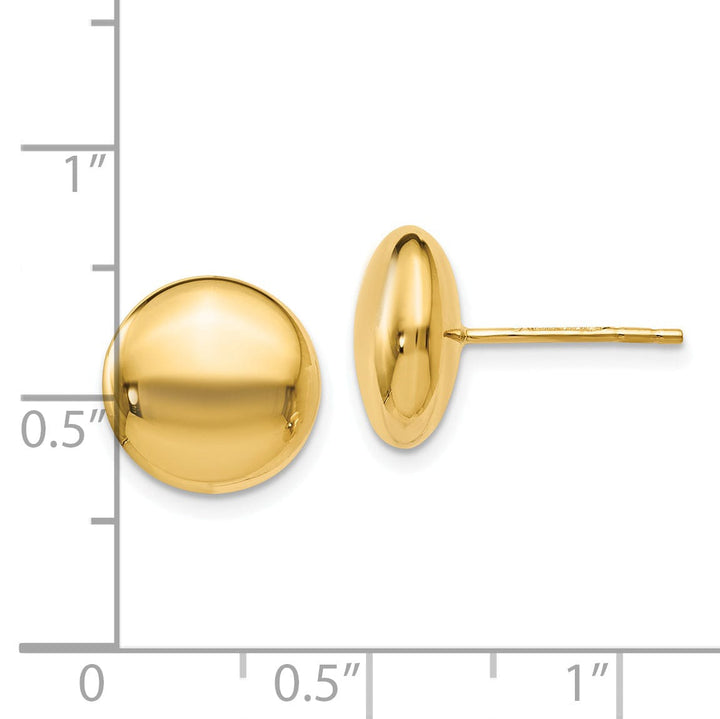 Lovely Rita's Earrings 14k Yellow Gold Polished Button Post Earrings
