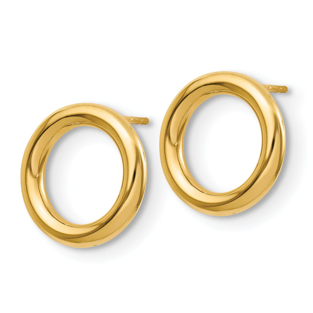 Lovely Rita's Earrings 14k Yellow Gold Polished Circle Post Earrings