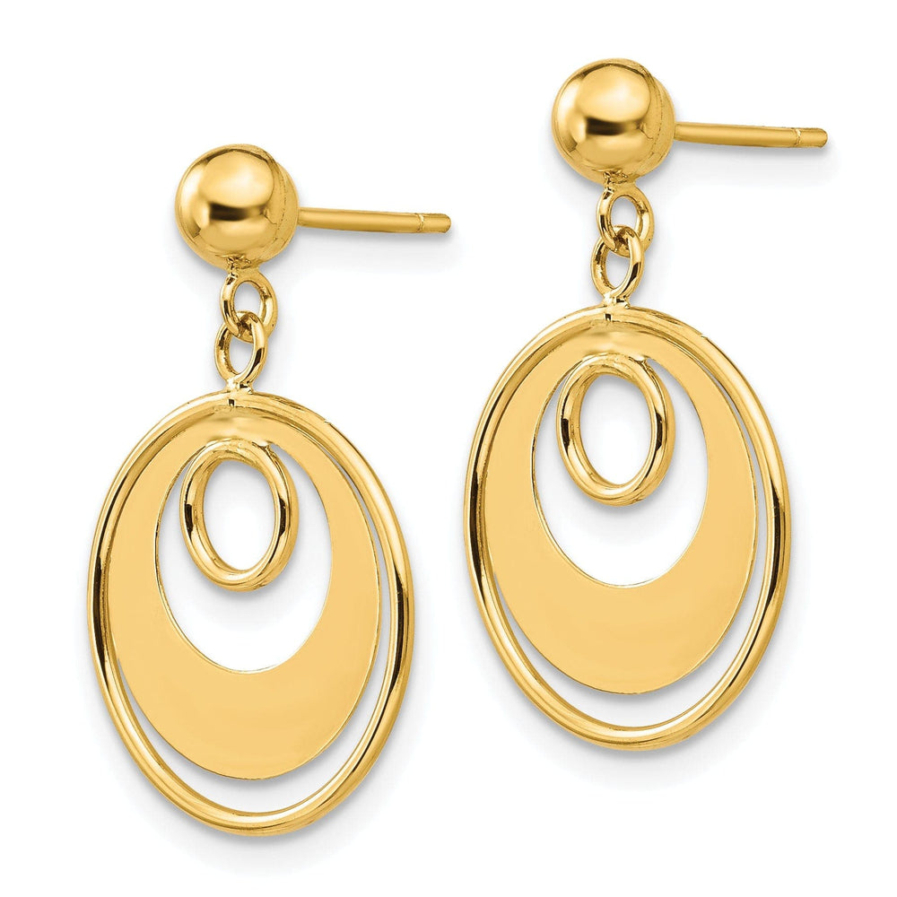 Lovely Rita's Earrings 14k Yellow Gold Polished Circle Post Earrings