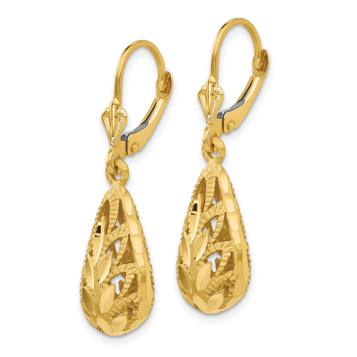 Lovely Rita's Earrings 14k Yellow Gold Polished D.C Dangle Earrings