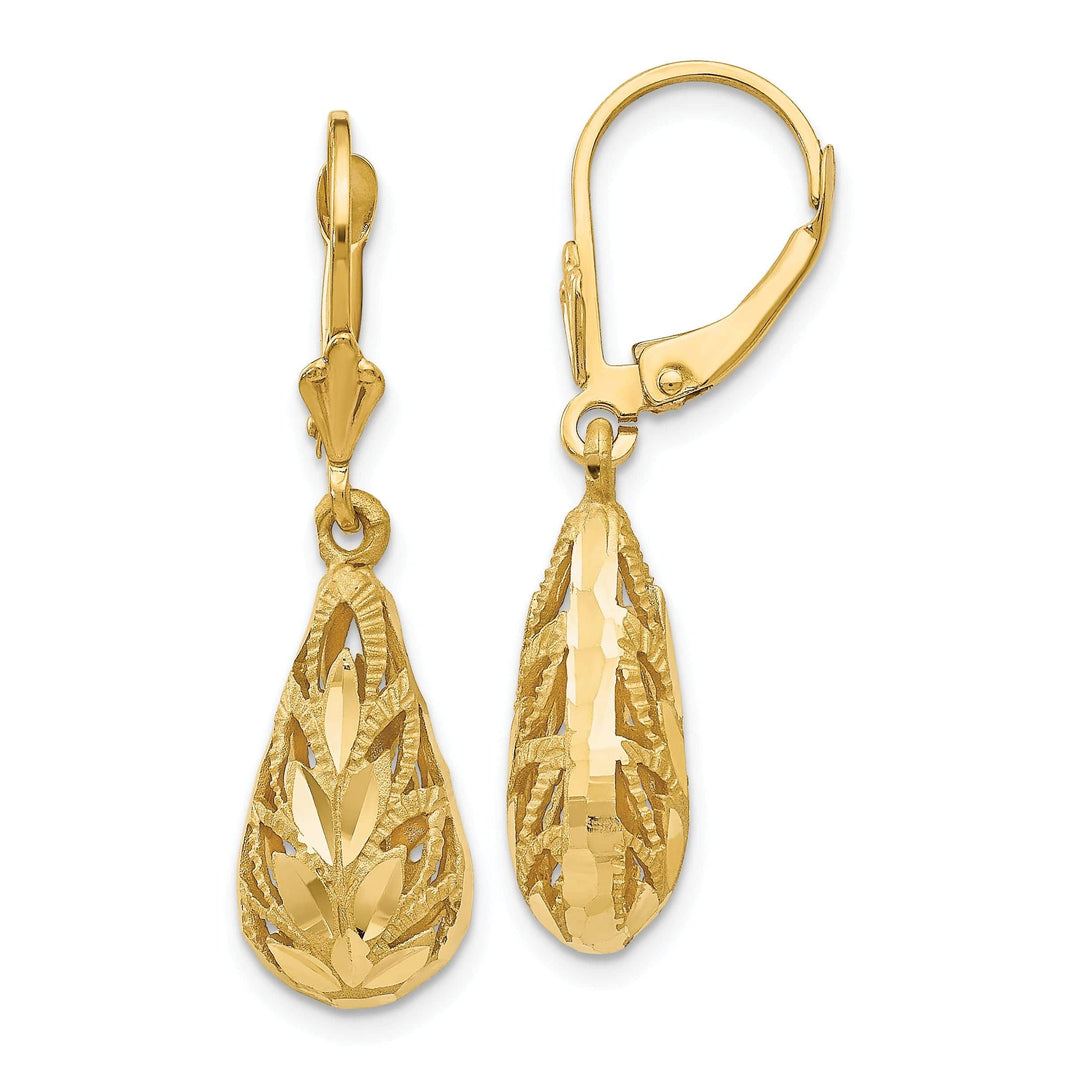 Lovely Rita's Earrings 14k Yellow Gold Polished D.C Dangle Earrings