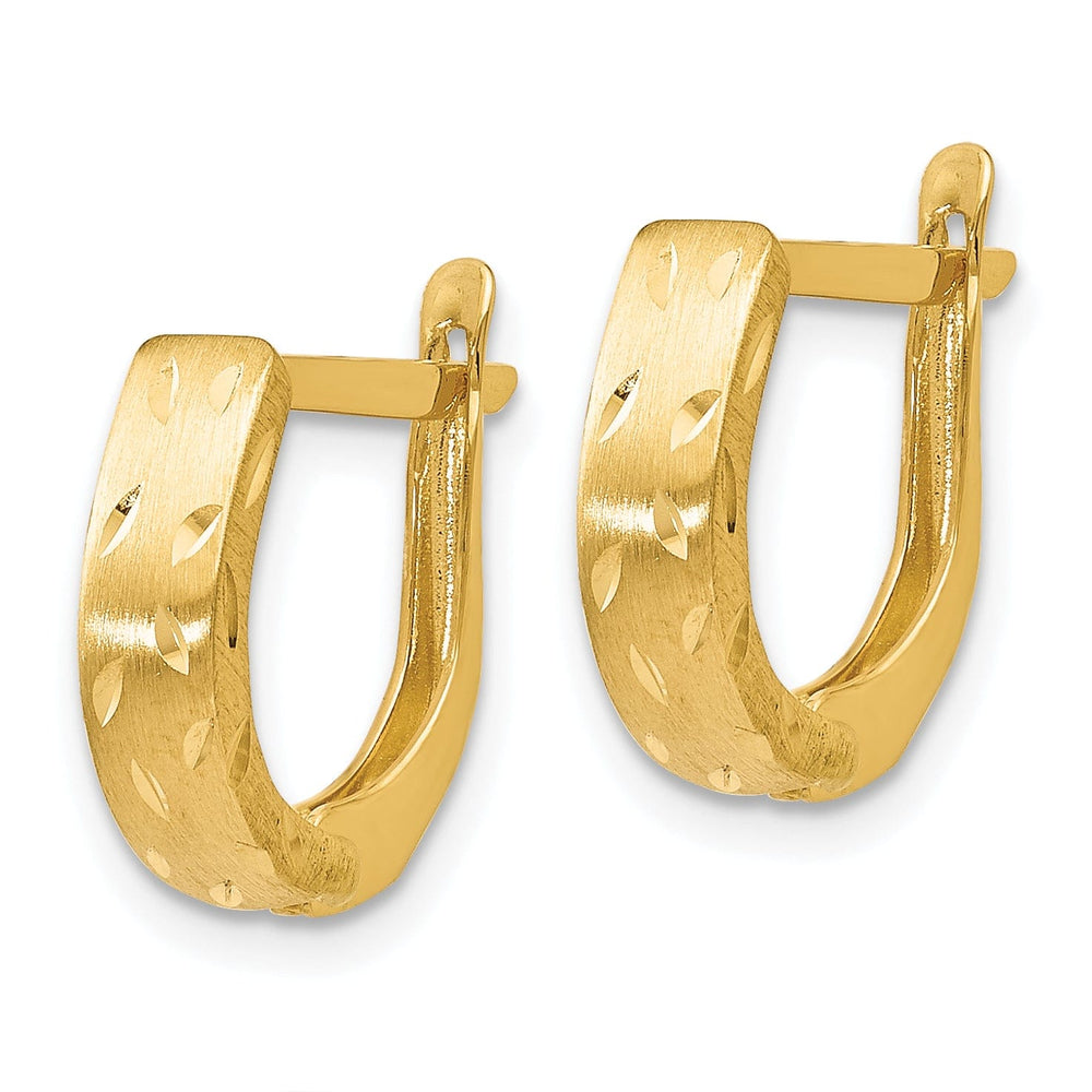 Lovely Rita's Earrings 14k Yellow Gold Polished D.C Hoop Earrings