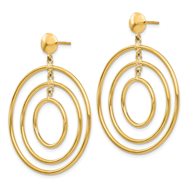 Lovely Rita's Earrings 14k Yellow Gold Polished Dangle Post Earrings