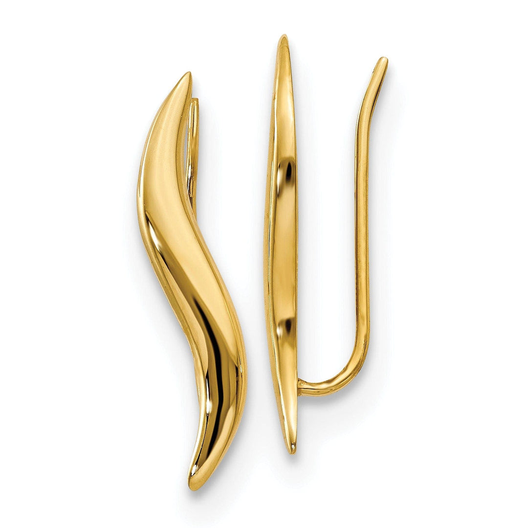 Lovely Rita's Earrings 14k Yellow Gold Polished Ear Climber Earrings