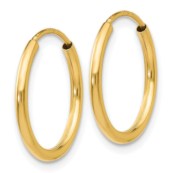 Lovely Rita's Earrings 14k Yellow Gold Polished Endless Hoops 1.5mm x 16mm