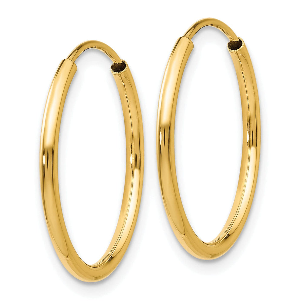 Lovely Rita's Earrings 14k Yellow Gold Polished Endless Hoops 1.5mm x 17mm