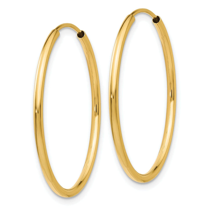 Lovely Rita's Earrings 14k Yellow Gold Polished Endless Hoops 1.5mm x 26mm