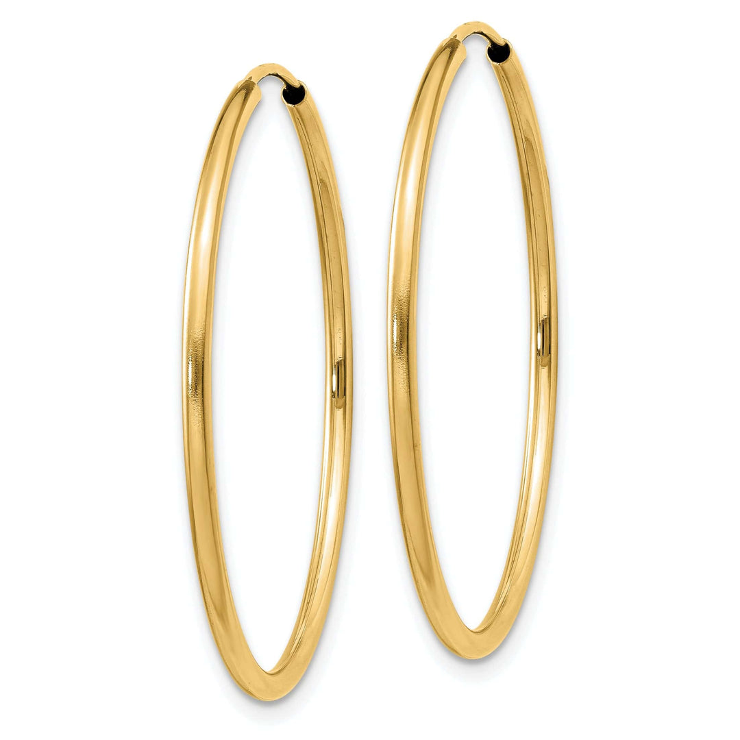 Lovely Rita's Earrings 14k Yellow Gold Polished Endless Hoops 1.5mm x 30mm