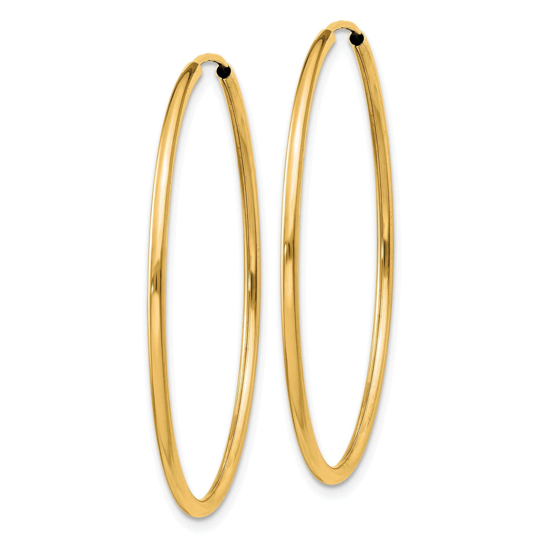 Lovely Rita's Earrings 14k Yellow Gold Polished Endless Hoops 1.5mm x 38mm