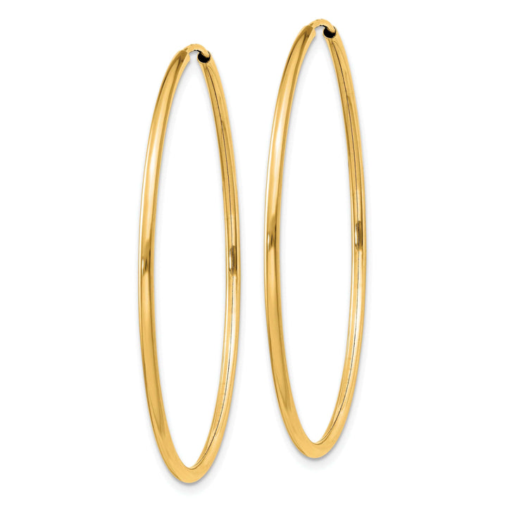 Lovely Rita's Earrings 14k Yellow Gold Polished Endless Hoops 1.5mm x 40.5mm
