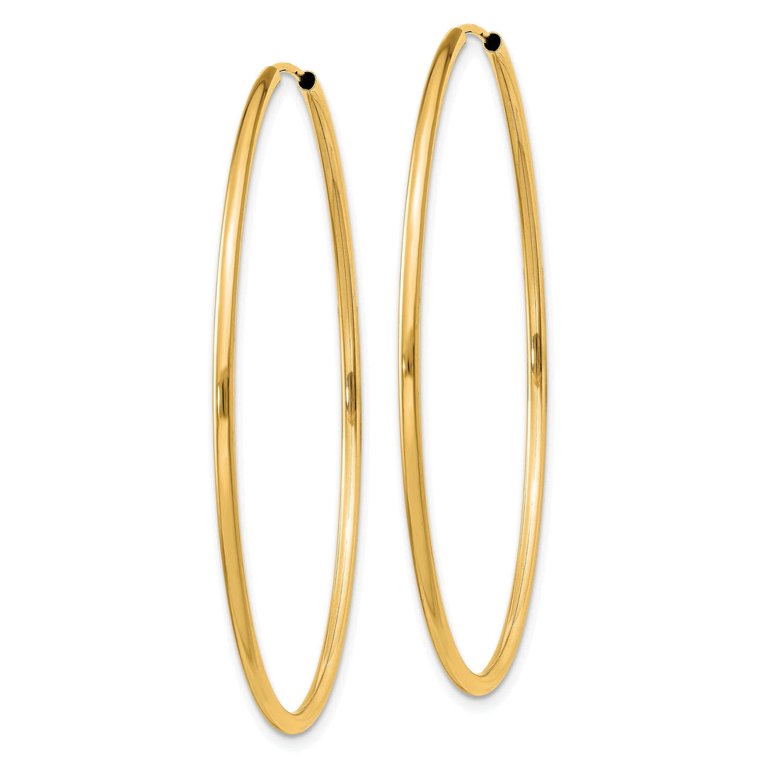 Lovely Rita's Earrings 14k Yellow Gold Polished Endless Hoops 1.5mm x 45mm