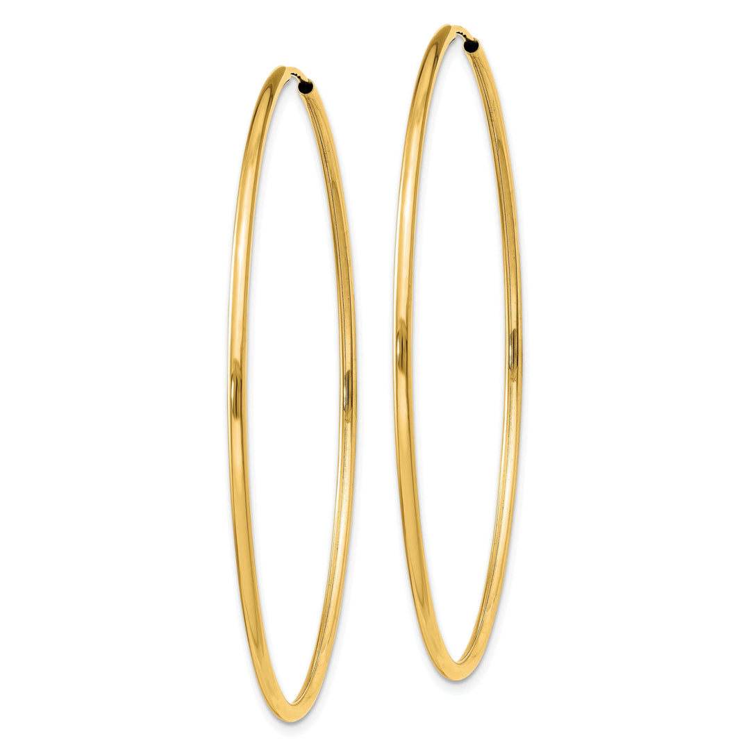 Lovely Rita's Earrings 14k Yellow Gold Polished Endless Hoops 1.5mm x 51mm