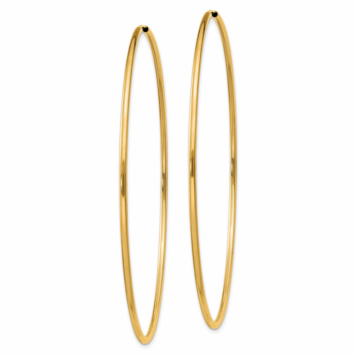 Lovely Rita's Earrings 14k Yellow Gold Polished Endless Hoops 1.5mm x 64mm