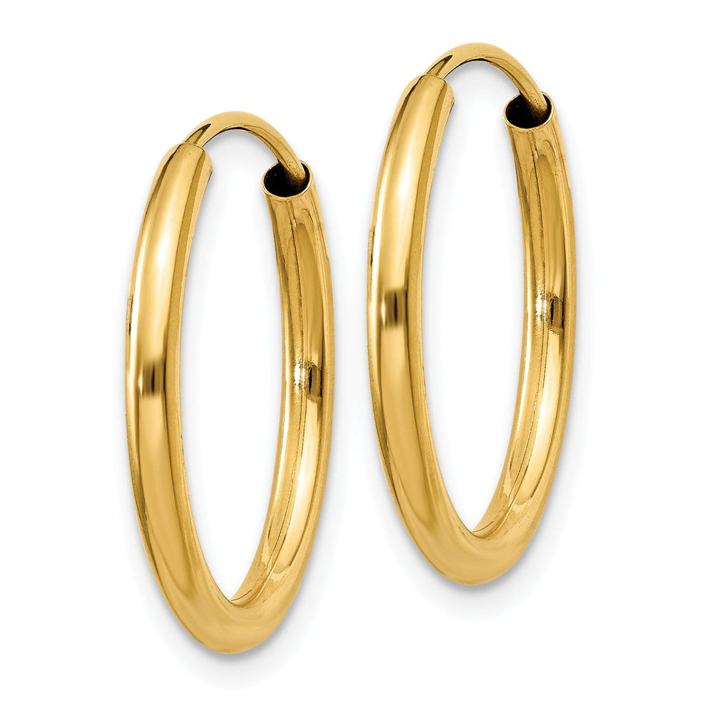 Lovely Rita's Earrings 14k Yellow Gold Polished Endless Hoops 2mm x 21mm