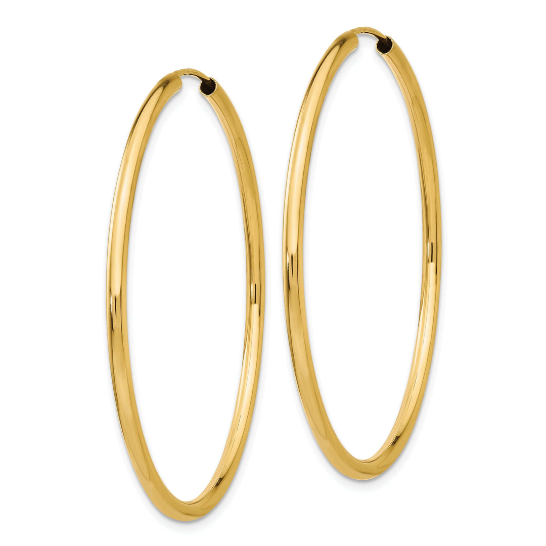 Lovely Rita's Earrings 14k Yellow Gold Polished Endless Hoops 2mm x 45mm